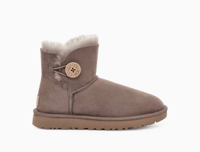 UGG Mini Bailey Button II Womens Boots Brown - AU 924HA